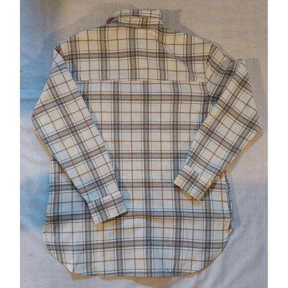 Abercrombie & Fitch Woman's Oversized Plaid Button-Up Shirt XS Classic - Picture 3 of 6